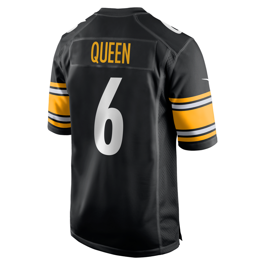 Men's Nike Pittsburgh Steelers Patrick Queen Black Game NFL Jersey