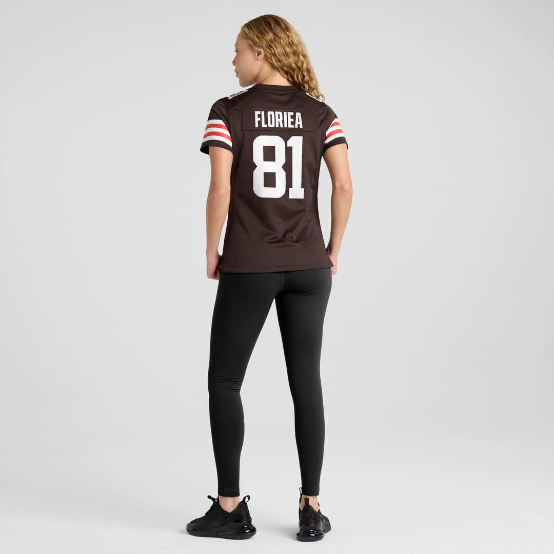 Women's Nike Cleveland Browns Luke Floriea Brown Team Game NFL Jersey