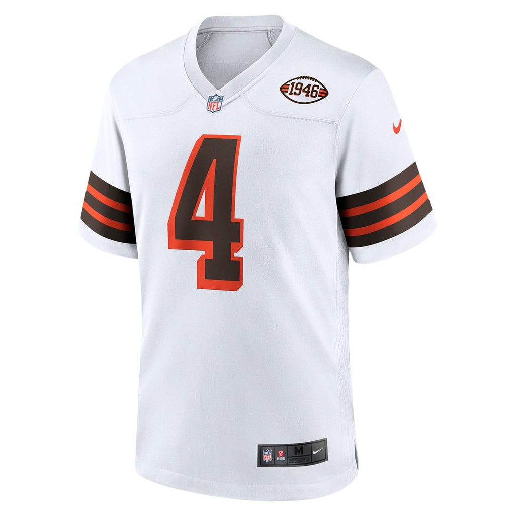 Men's Nike Cleveland Browns Deshaun Watson White Alternate Game NFL Jersey