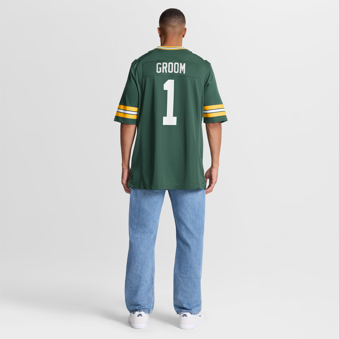 Men's Nike Green Bay Packers Number 1 Groom Green Game NFL Jersey