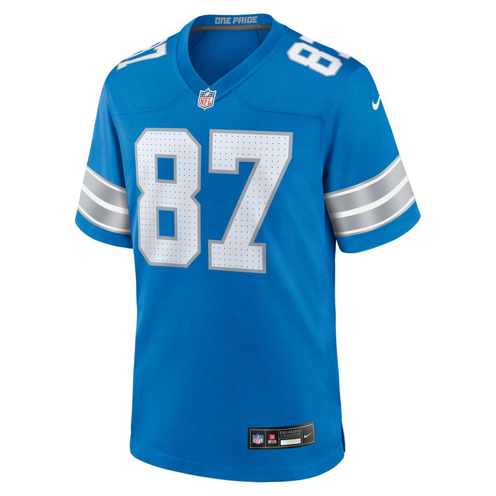 Men's Nike Detroit Lions Sam LaPorta White Game NFL Jersey