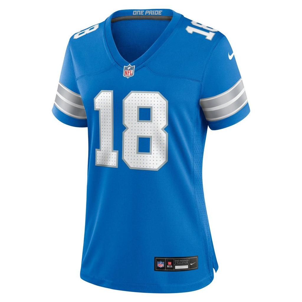 Women's Nike Detroit Lions Isaac TeSlaa Blue Game Player NFL Jersey