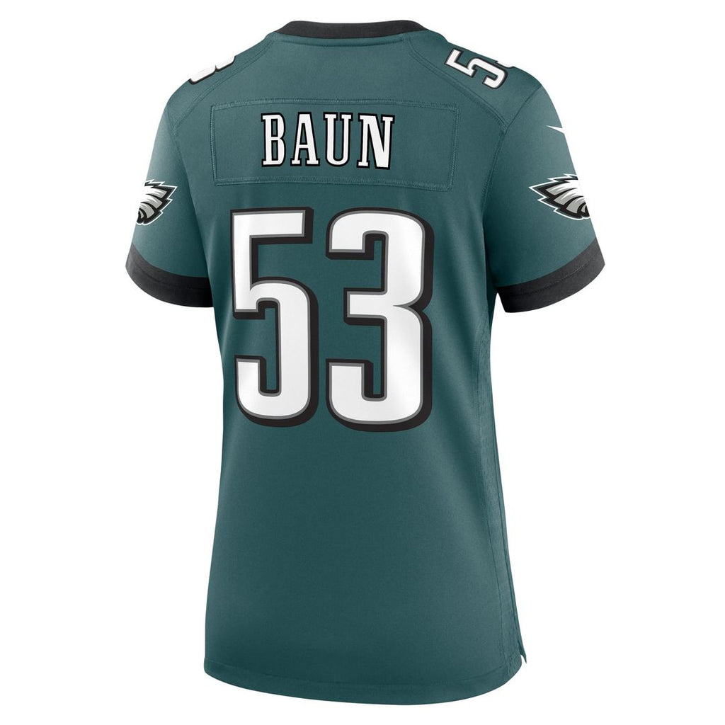 Women's Nike Philadelphia Eagles Zack Baun Midnight Green Game NFL Jersey