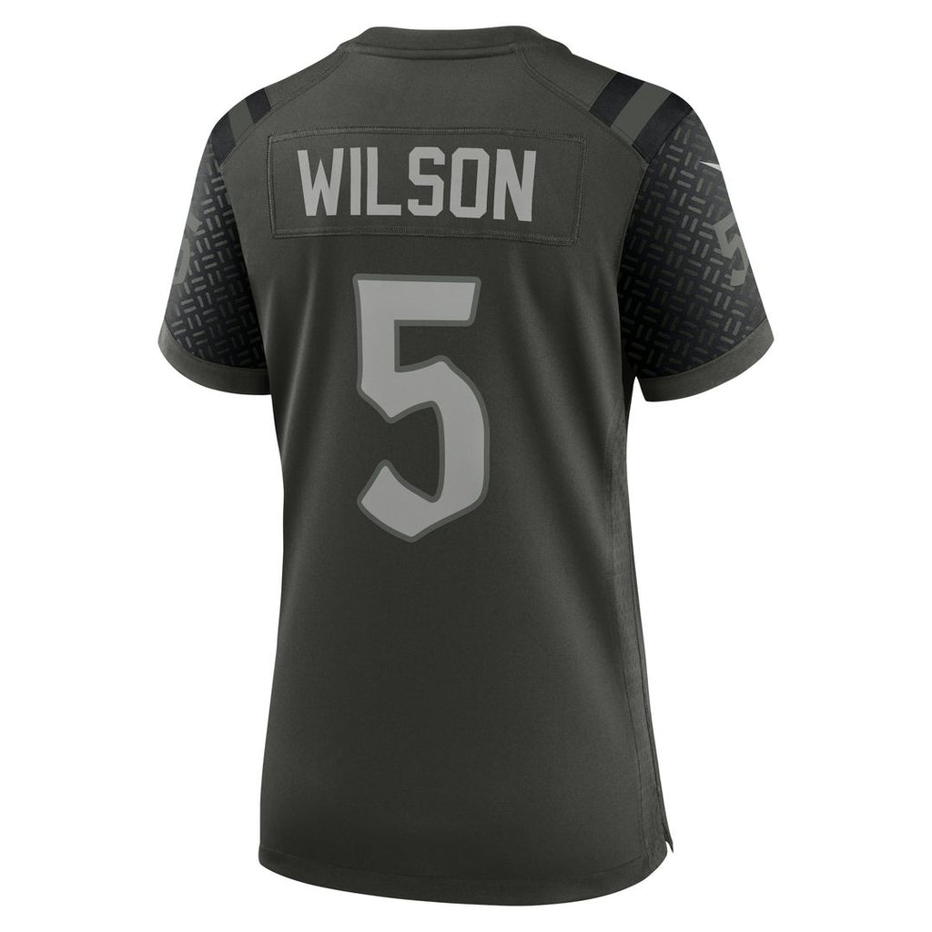 Women's Nike New York Jets Garrett Wilson Gotham Green 2025 Rivalries Collection Game NFL Jersey