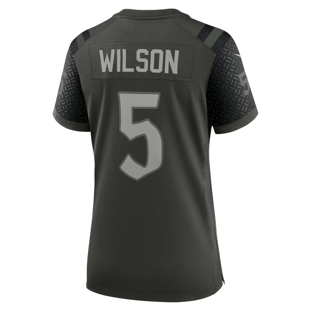 Women's Nike New York Jets Garrett Wilson Gotham Green 2025 Rivalries Collection Game NFL Jersey