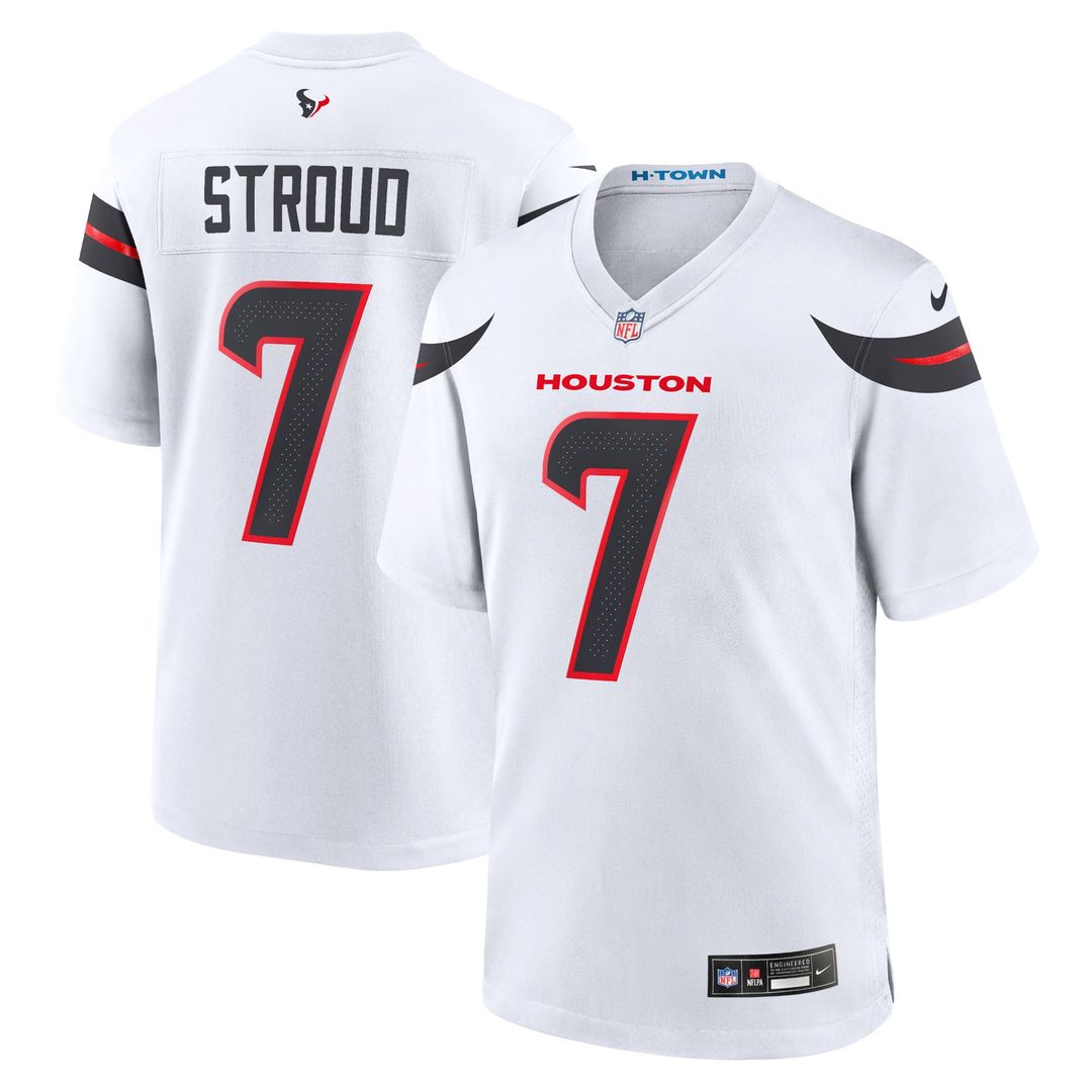 Men's Nike Houston Texans C.J. Stroud White Game NFL Jersey