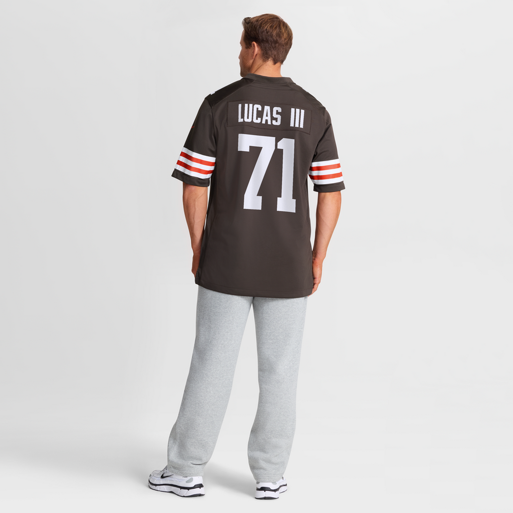 Men's Nike Cleveland Browns Cornelius Lucas Brown Team Game NFL Jersey