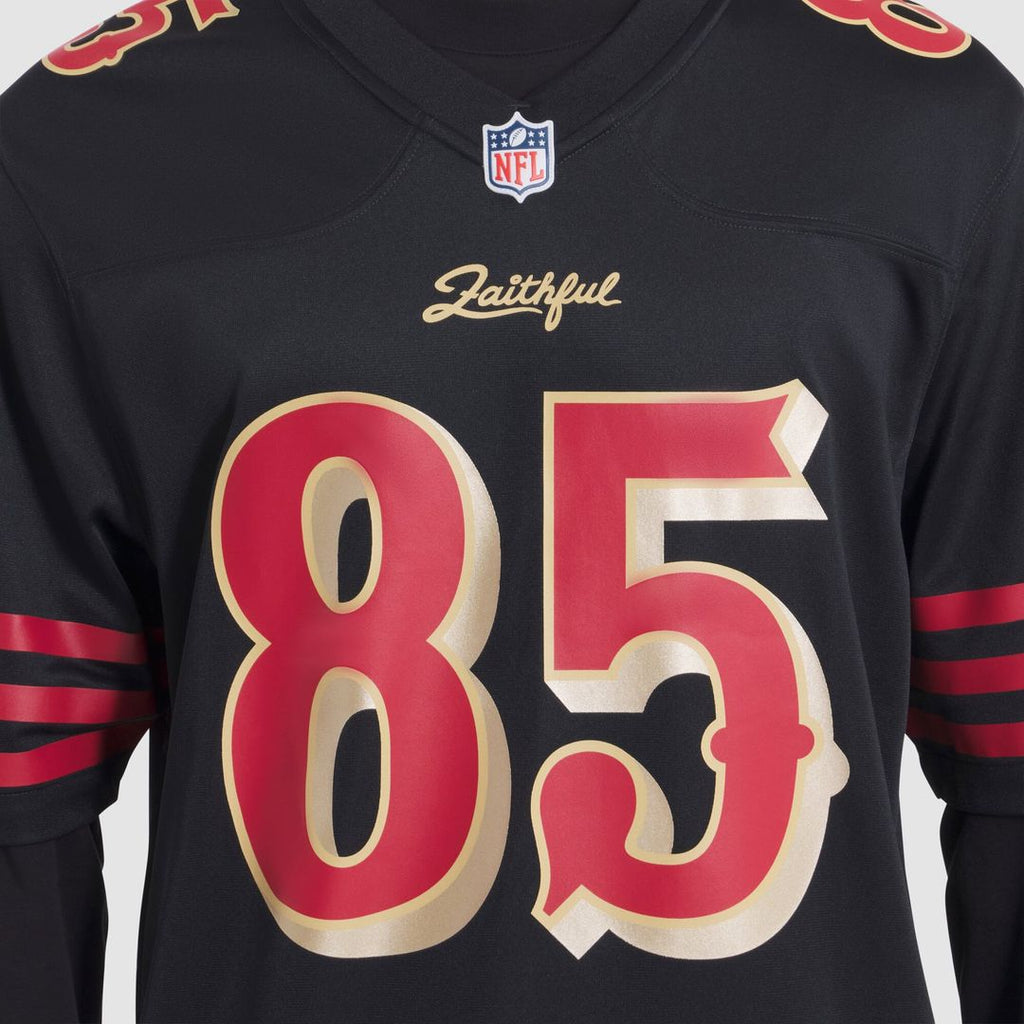 Men's Nike San Francisco 49ers George Kittle Black 2025 Rivalries Collection Game NFL Jersey