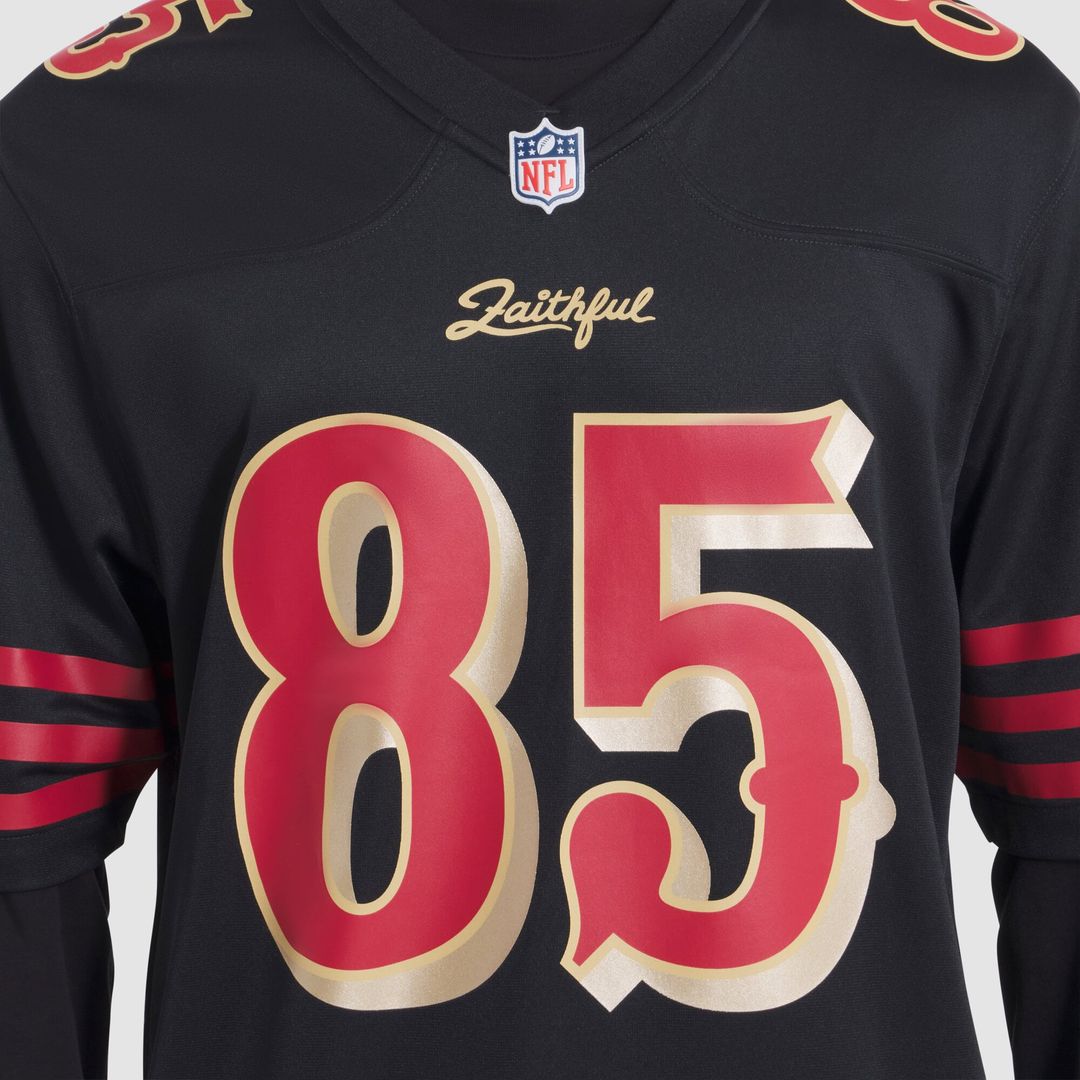 Men's Nike San Francisco 49ers George Kittle Black 2025 Rivalries Collection Game NFL Jersey