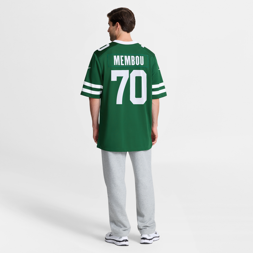Men's Nike New York Jets Armand Membou Green Team Game NFL Jersey