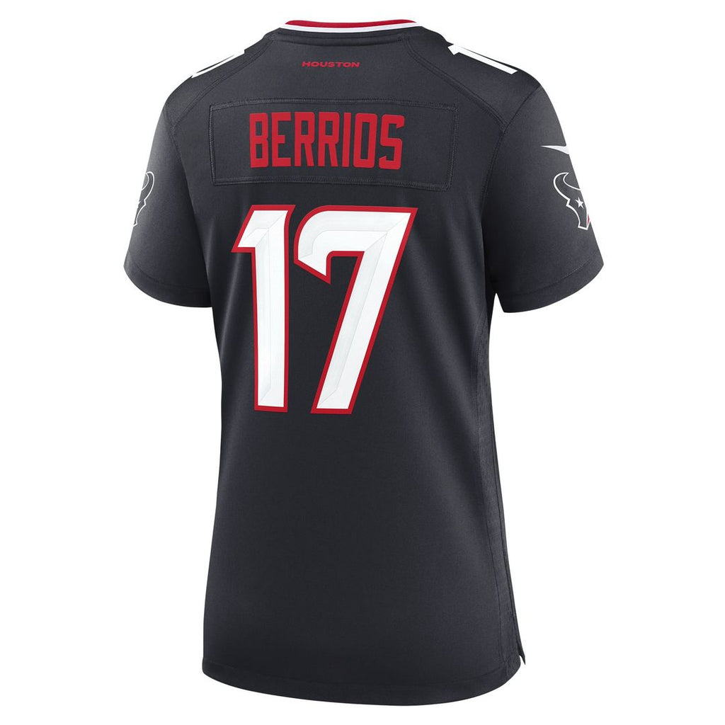Women's Nike Houston Texans Braxton Berrios Navy Team Game NFL Jersey