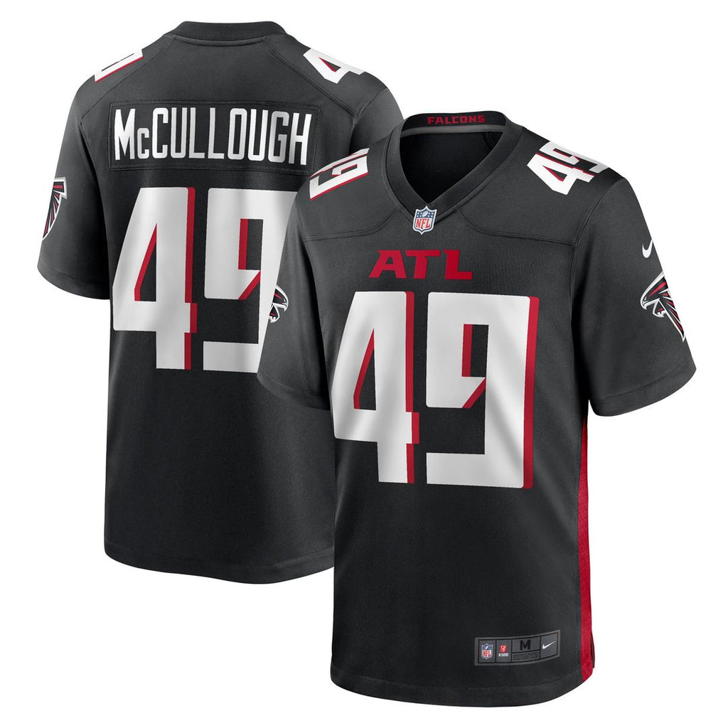 Men's Nike Atlanta Falcons Liam McCullough Black Team Game NFL Jersey