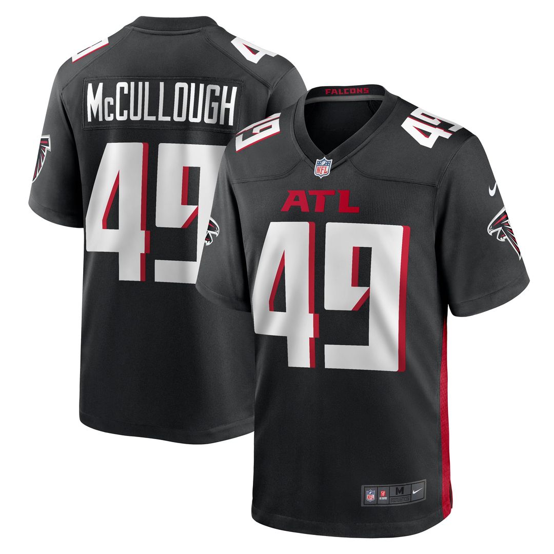 Men's Nike Atlanta Falcons Liam McCullough Black Team Game NFL Jersey