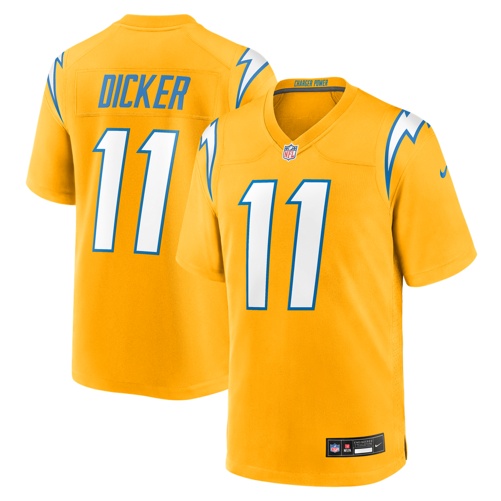 Men's Nike Los Angeles Chargers Cameron Dicker Gold Alternate Game NFL Jersey