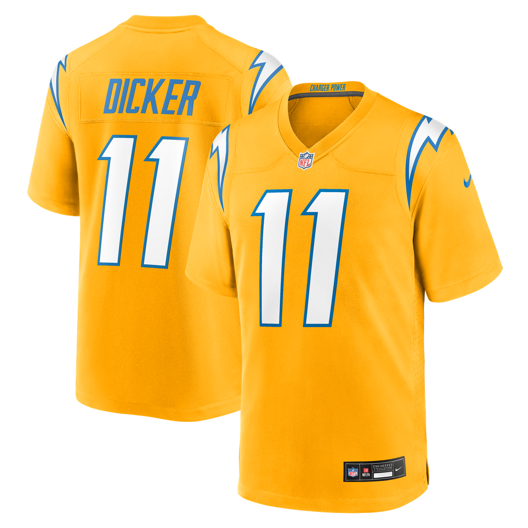 Men's Nike Los Angeles Chargers Cameron Dicker Gold Alternate Game NFL Jersey