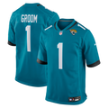 Men's Nike Jacksonville Jaguars Number 1 Groom Teal Game NFL Jersey