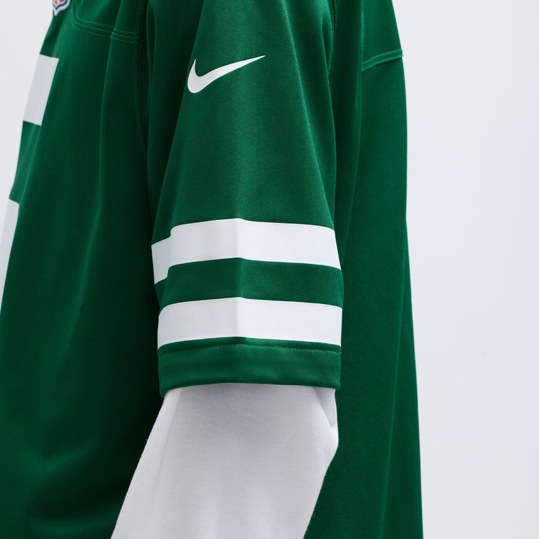 Men's Nike New York Jets Garrett Wilson Legacy Black Alternate Game NFL Jersey
