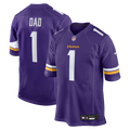 Men's Nike Minnesota Vikings Number 1 Dad Purple Game NFL Jersey
