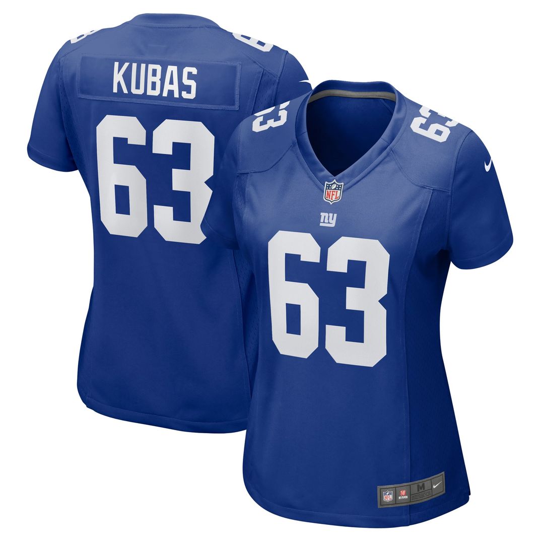 Women's Nike New York Giants Jake Kubas Royal Game NFL Jersey