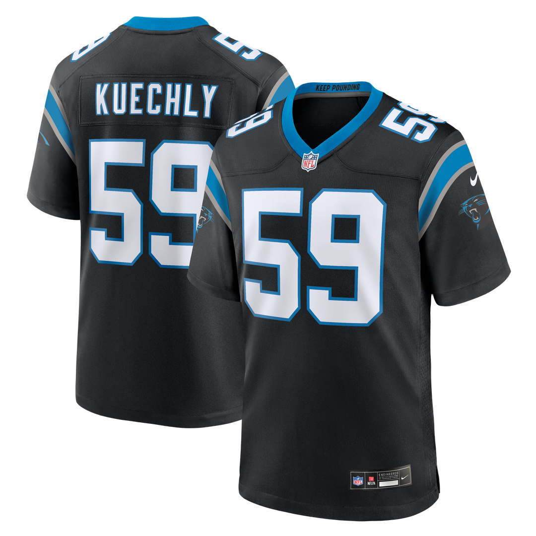 Men's Nike Carolina Panthers Luke Kuechly Black Team Game NFL Jersey