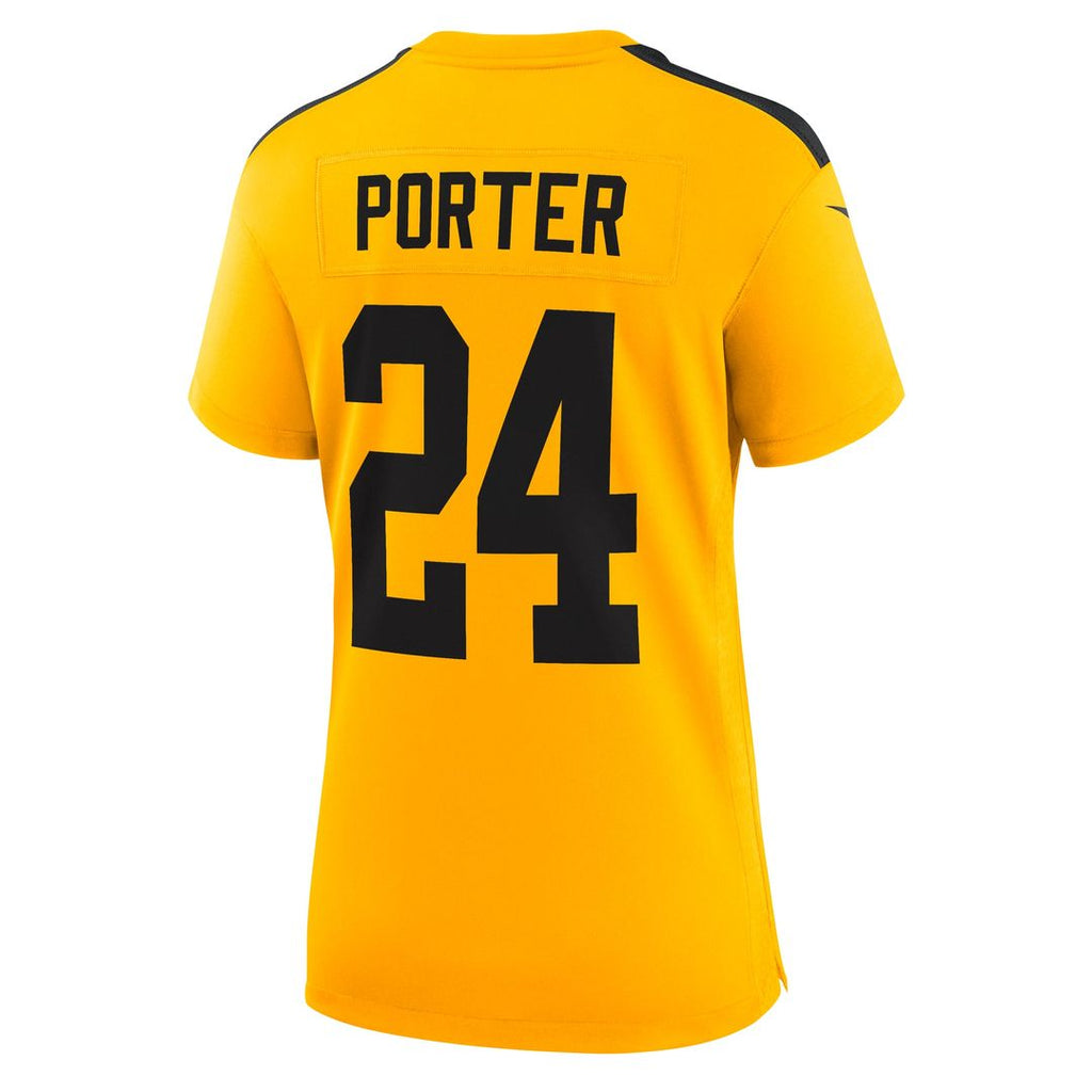 Women's Nike Pittsburgh Steelers Joey Porter Jr. Gold Alternate 1933 Throwback Game NFL Jersey