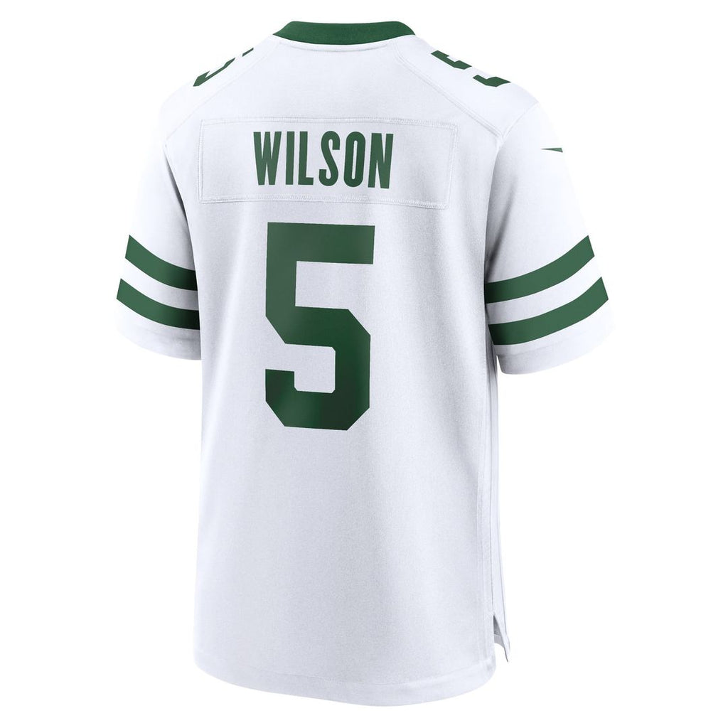 Men's Nike New York Jets Garrett Wilson Legacy Green Game NFL Jersey