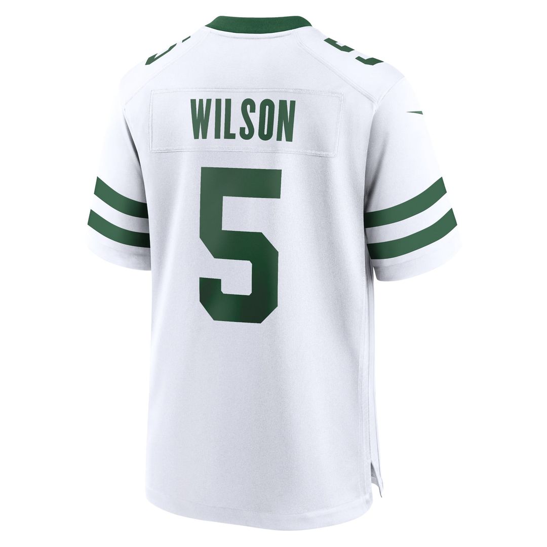 Men's Nike New York Jets Garrett Wilson Legacy Green Game NFL Jersey