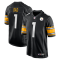 Men's Nike Pittsburgh Steelers Number 1 Dad Black Game NFL Jersey