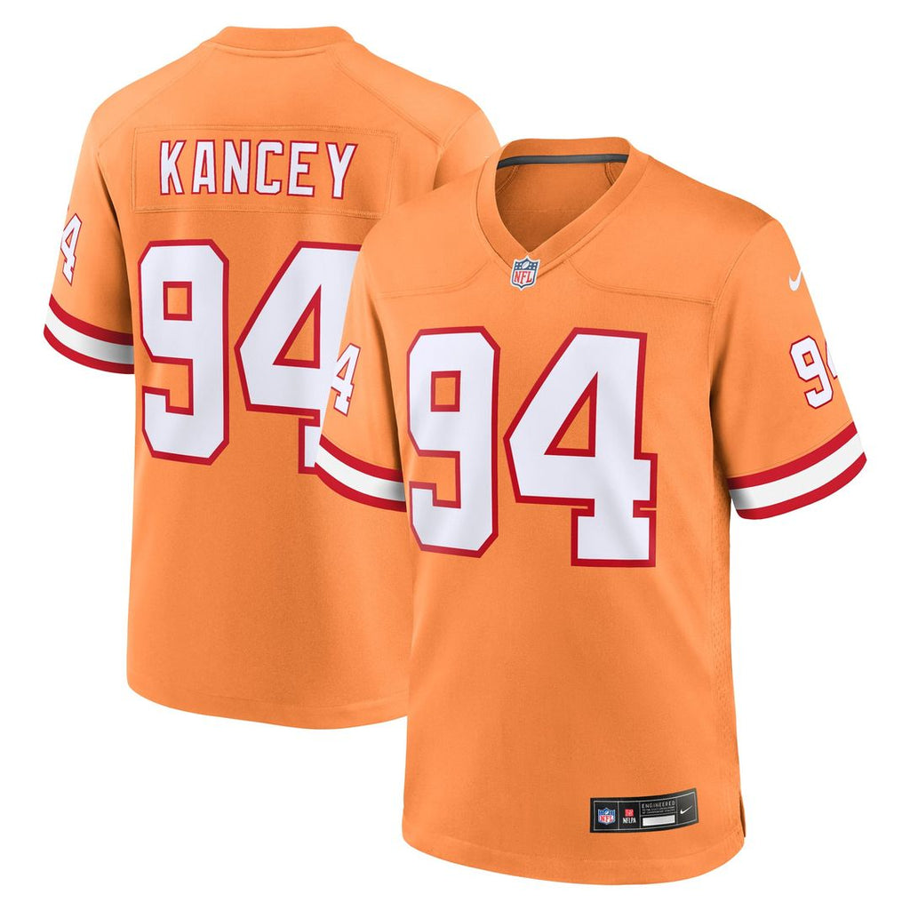 Men's Nike Tampa Bay Buccaneers Calijah Kancey Orange Alternate Game NFL Jersey