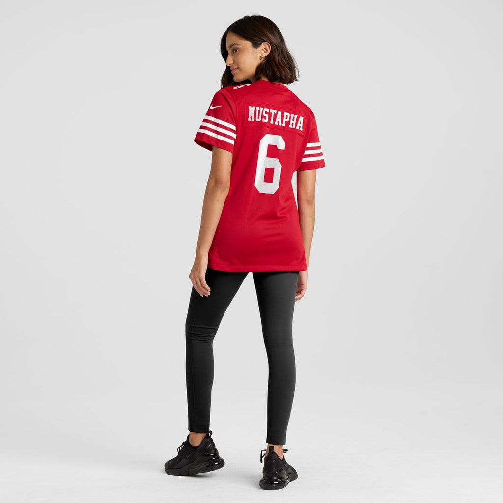 Women's Nike San Francisco 49ers Malik Mustapha Scarlet Team Game NFL Jersey