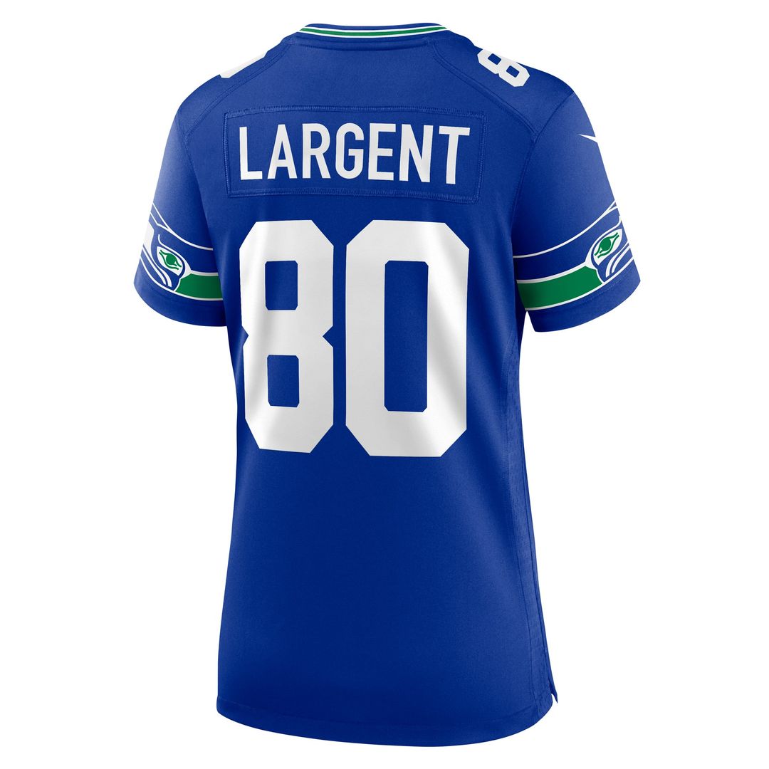 Women's Nike Seattle Seahawks Steve Largent Royal Throwback Retired Player Game NFL Jersey