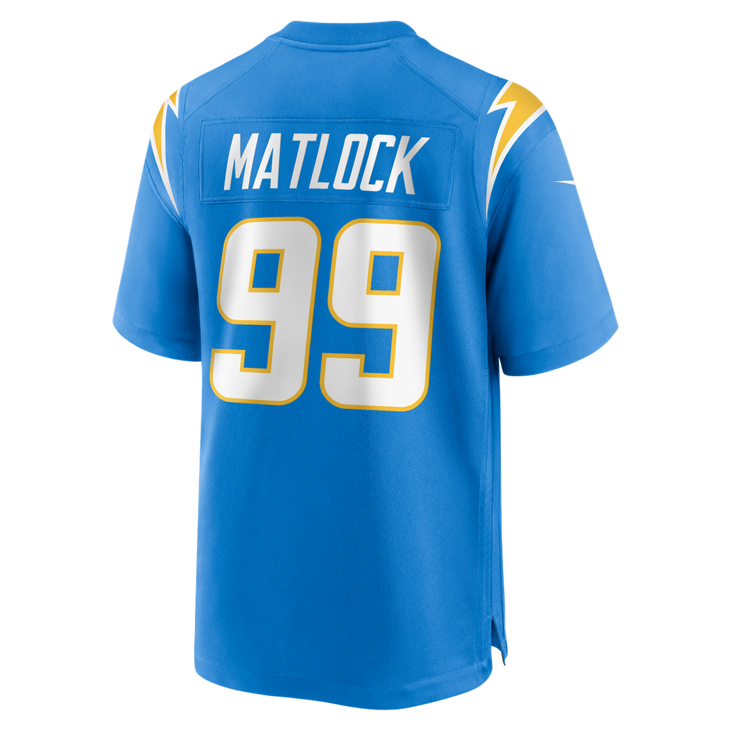 Men's Nike Los Angeles Chargers Scott Matlock Powder Blue Team Game NFL Jersey