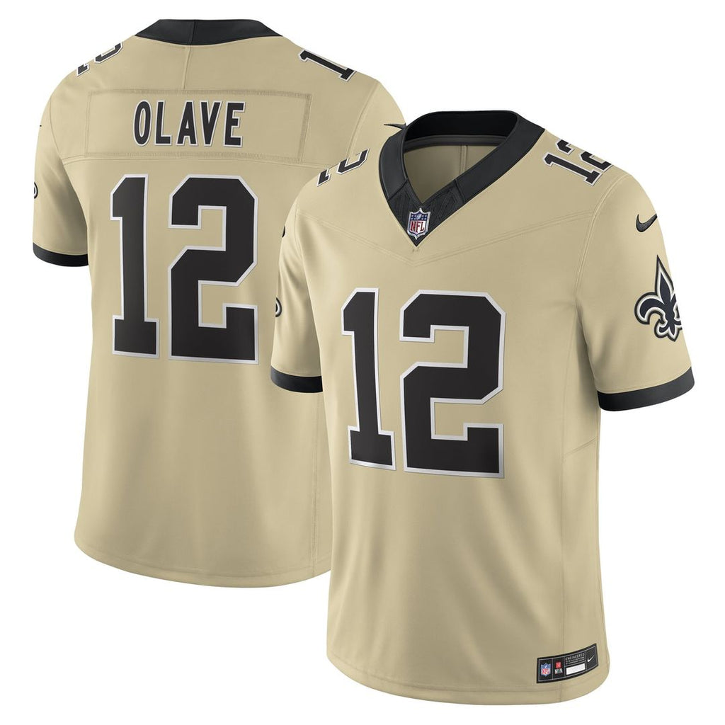 Men's Nike New Orleans Saints Chris Olave Gold Gameday Golds Alternate Vapor F.U.S.E. Limited NFL Jersey