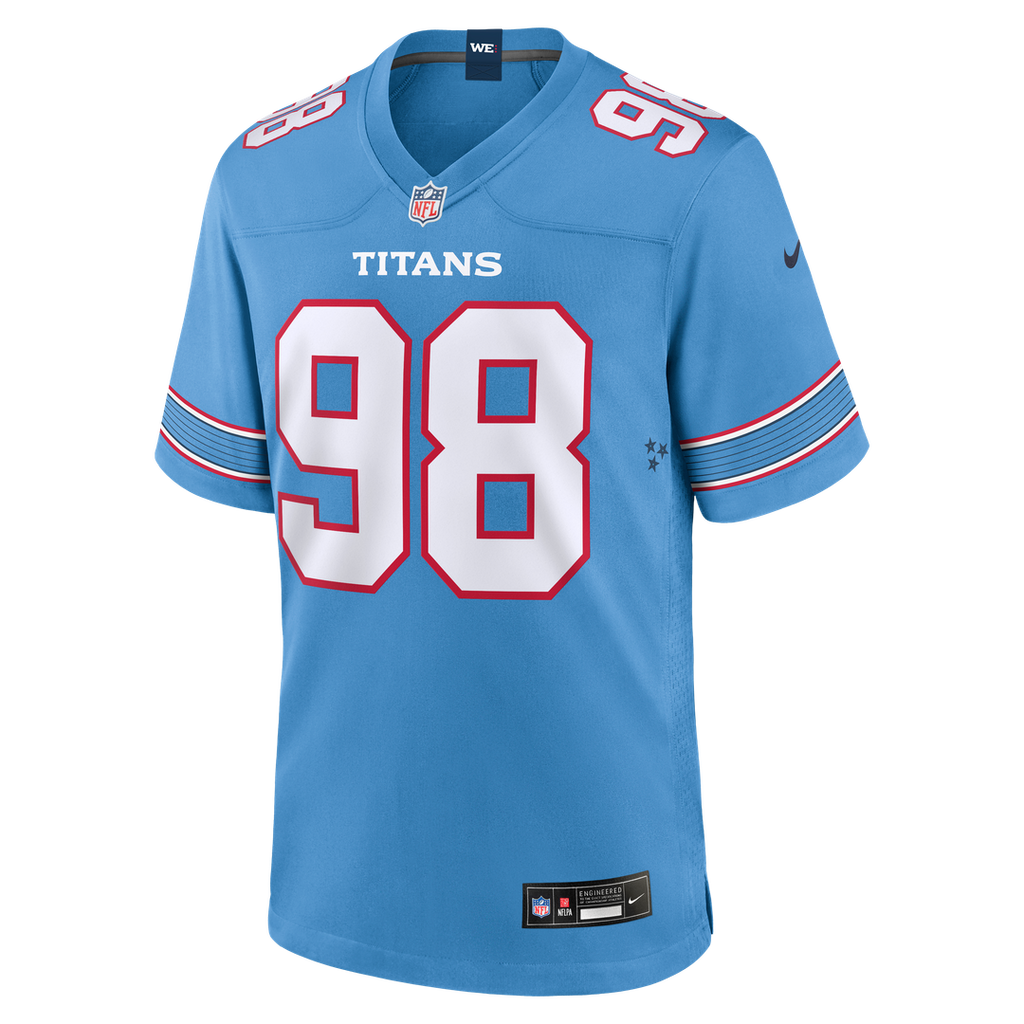 Men's Nike Tennessee Titans Jeffery Simmons White Game NFL Jersey