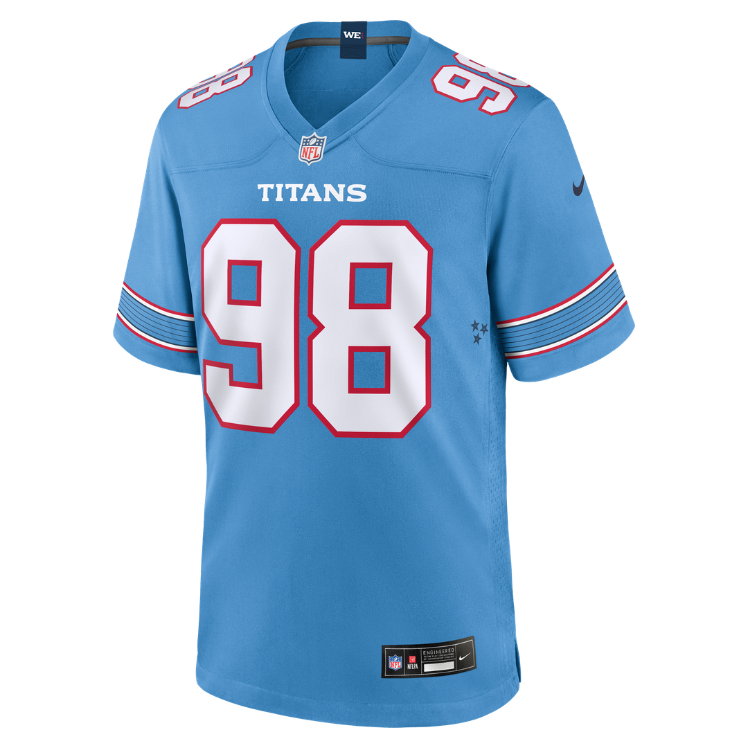 Men's Nike Tennessee Titans Jeffery Simmons White Game NFL Jersey