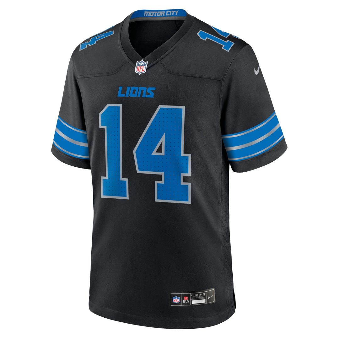 Men's Nike Detroit Lions Amon-Ra St. Brown Black 2nd Alternate Game NFL Jersey