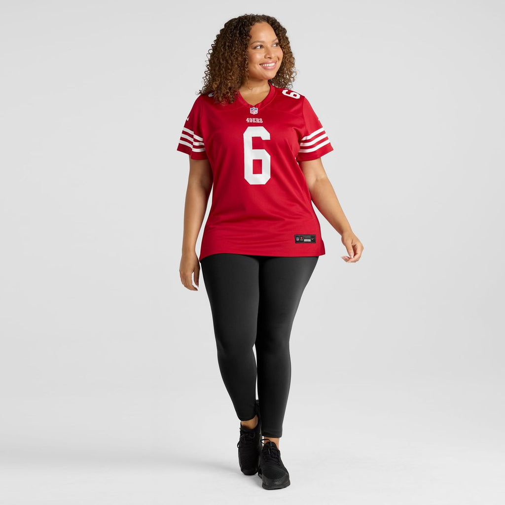 Women's Nike San Francisco 49ers Malik Mustapha Scarlet Team Game NFL Jersey