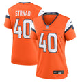 Women's Nike Denver Broncos Justin Strnad Orange Team Game NFL Jersey