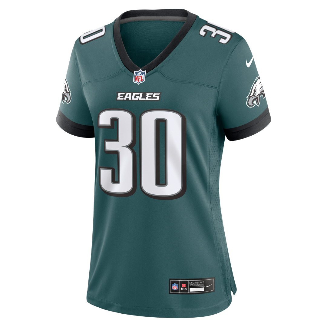 Women's Nike Philadelphia Eagles Jihaad Campbell Midnight Green Team Game NFL Jersey