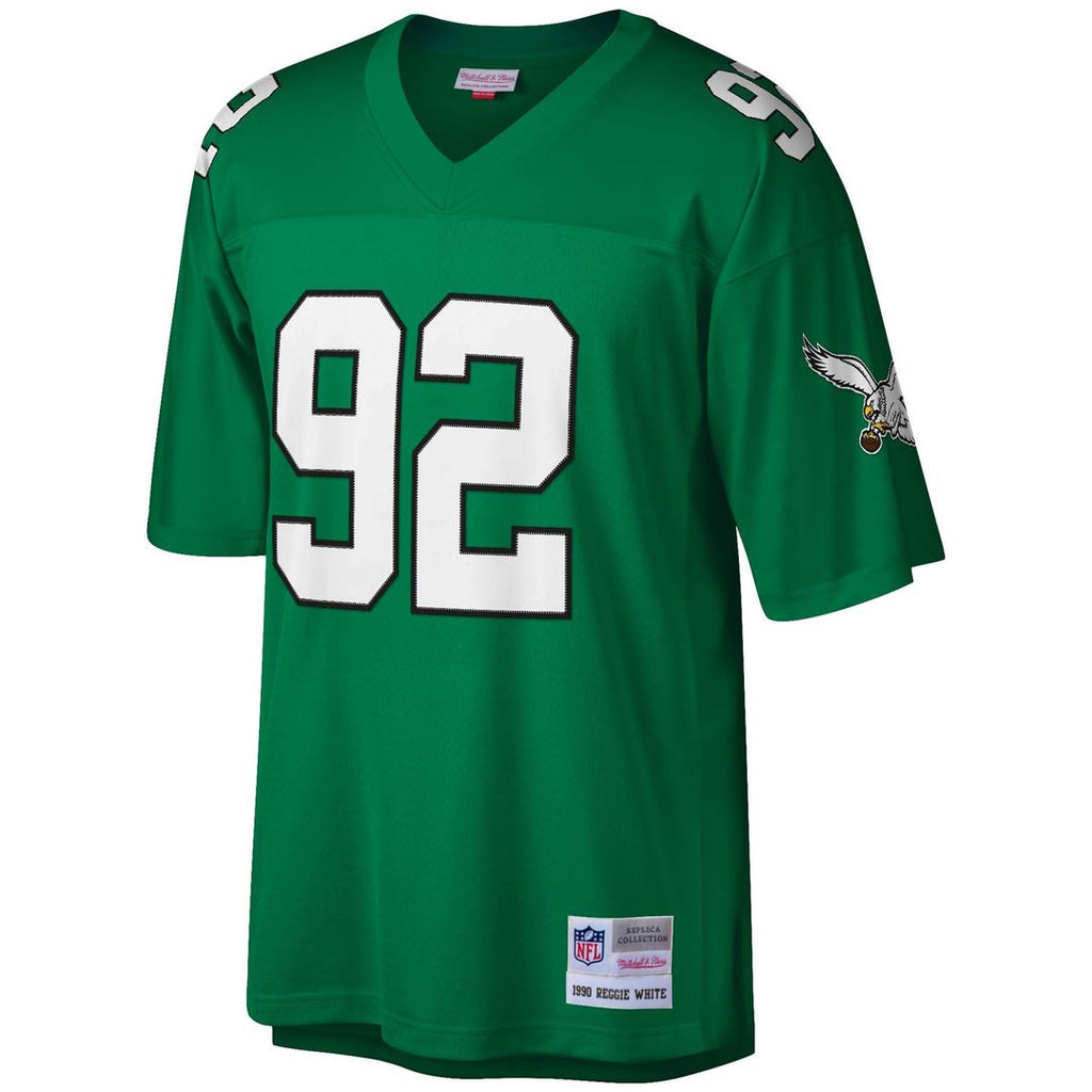 Men's Mitchell & Ness Philadelphia Eagles Reggie White Kelly Green Legacy Replica NFL Jersey