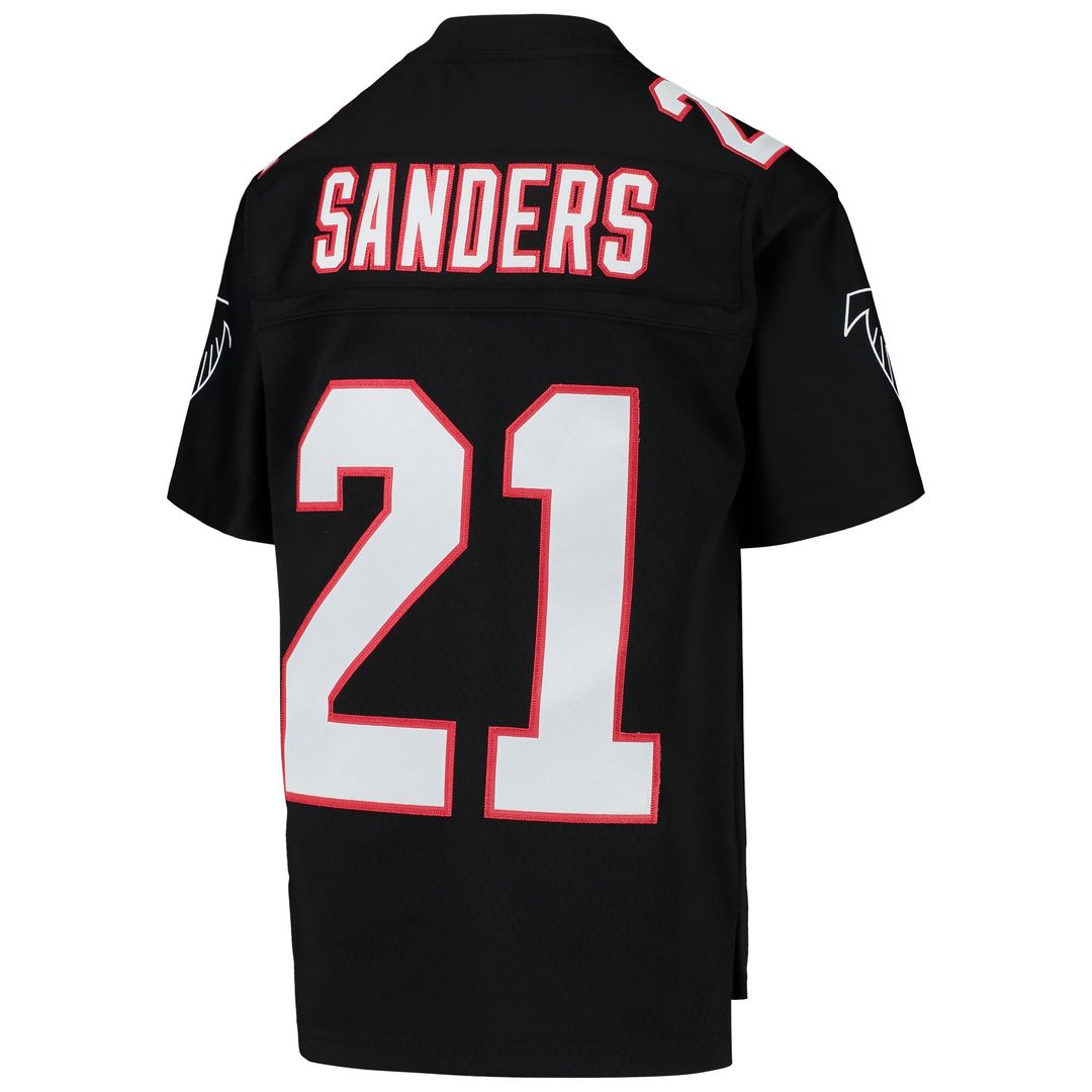 Youth Mitchell & Ness Atlanta Falcons Deion Sanders Black 1992 Legacy Retired Player NFL Jersey
