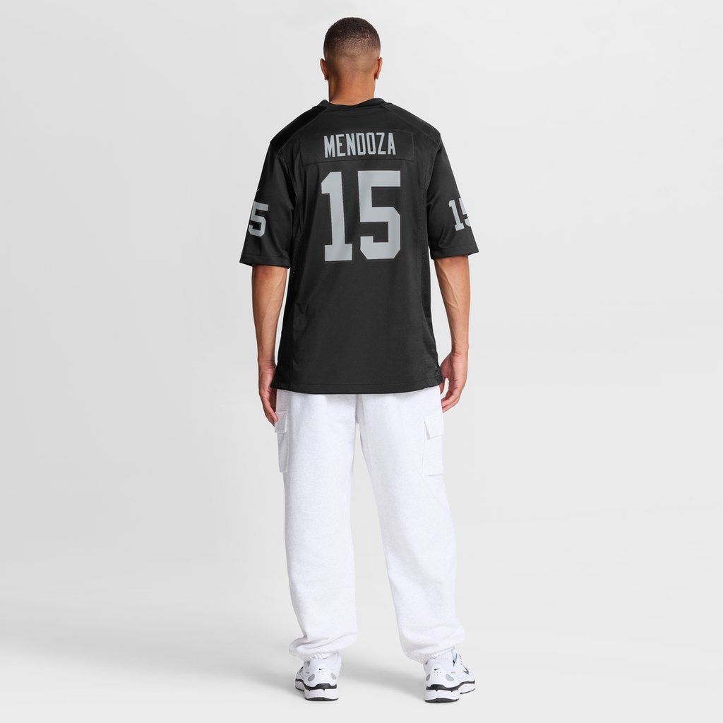 Men's Nike Las Vegas Raiders Fernando Mendoza Black 2026 NFL Draft First Round Pick No. 1 Team Game NFL Jersey