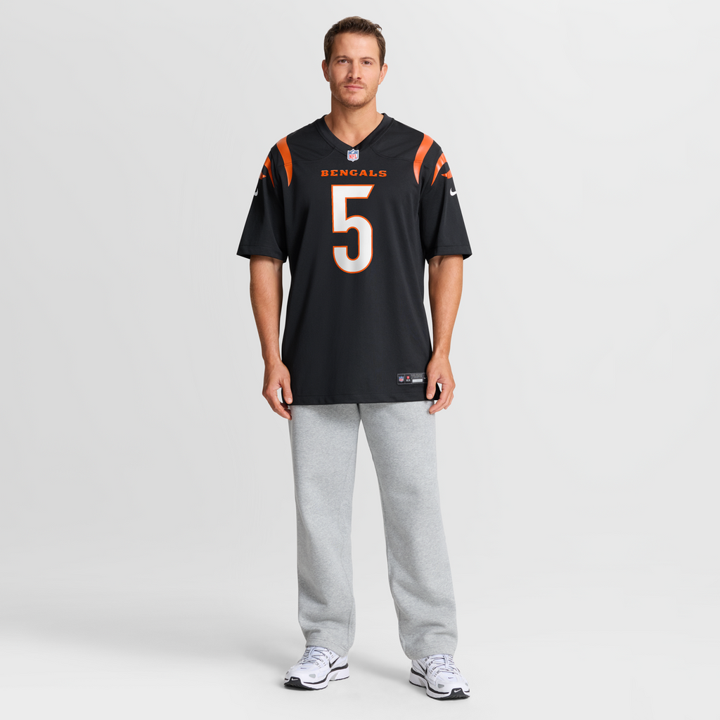 Men's Nike Cincinnati Bengals Tee Higgins Black Game Player NFL Jersey