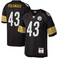 Men's Mitchell & Ness Pittsburgh Steelers Troy Polamalu Black Legacy Replica NFL Jersey