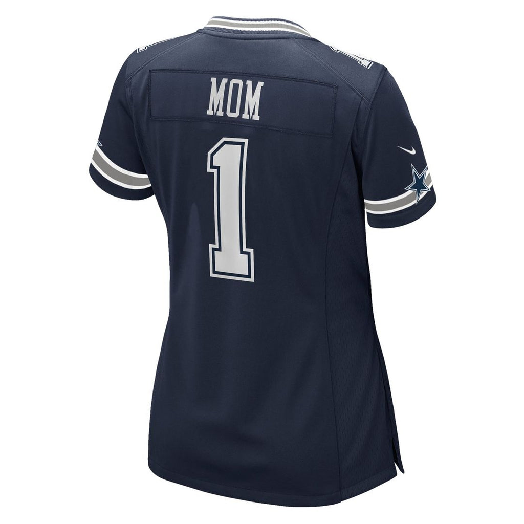 Women's Nike Dallas Cowboys Number 1 Mom Navy Game NFL Jersey