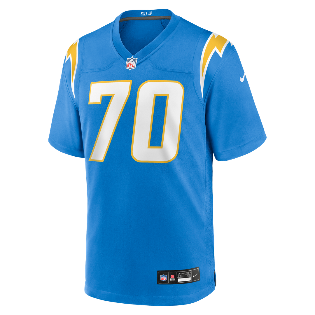Men's Nike Los Angeles Chargers Rashawn Slater Powder Blue Game NFL Jersey