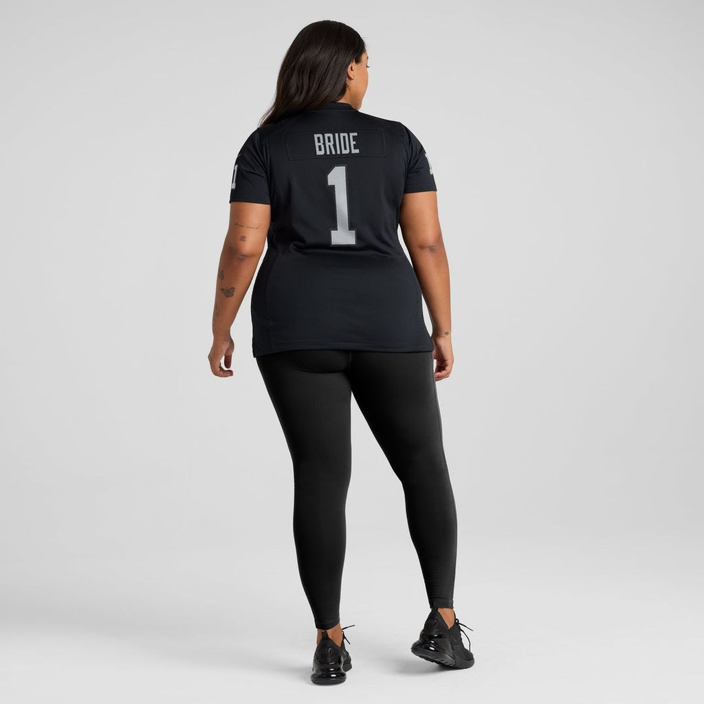 Women's Nike Las Vegas Raiders Number 1 Bride Black Game NFL Jersey