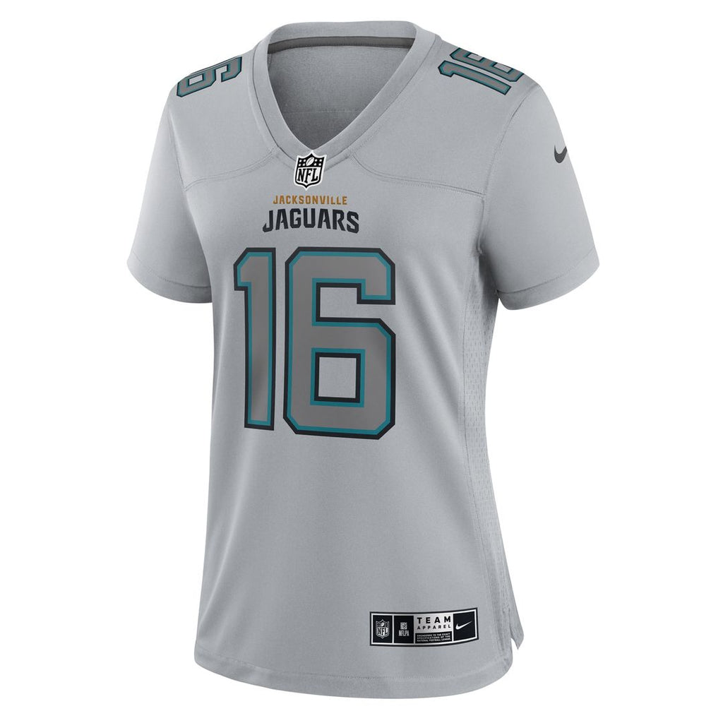 Women's Nike Jacksonville Jaguars Trevor Lawrence Gray Atmosphere Fashion Game NFL Jersey