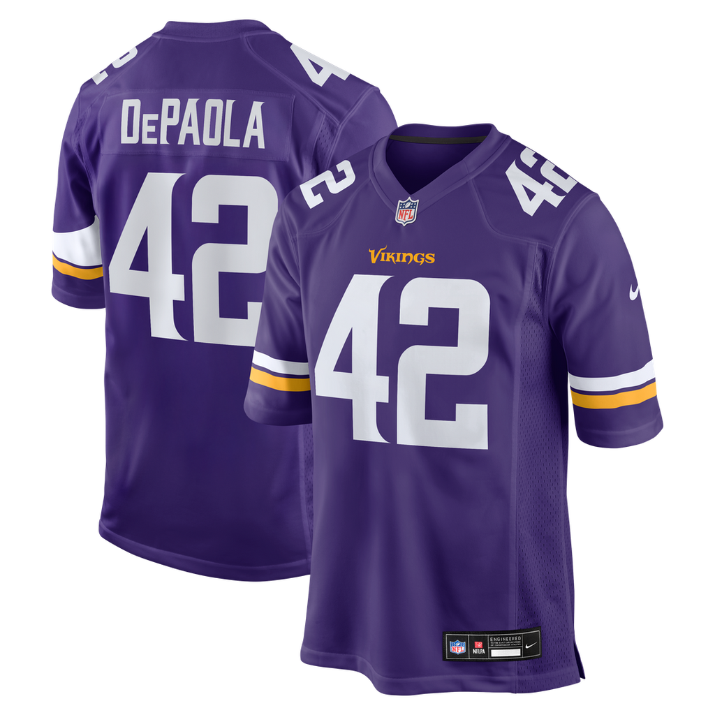 Men's Nike Minnesota Vikings Andrew DePaola Purple Game NFL Jersey