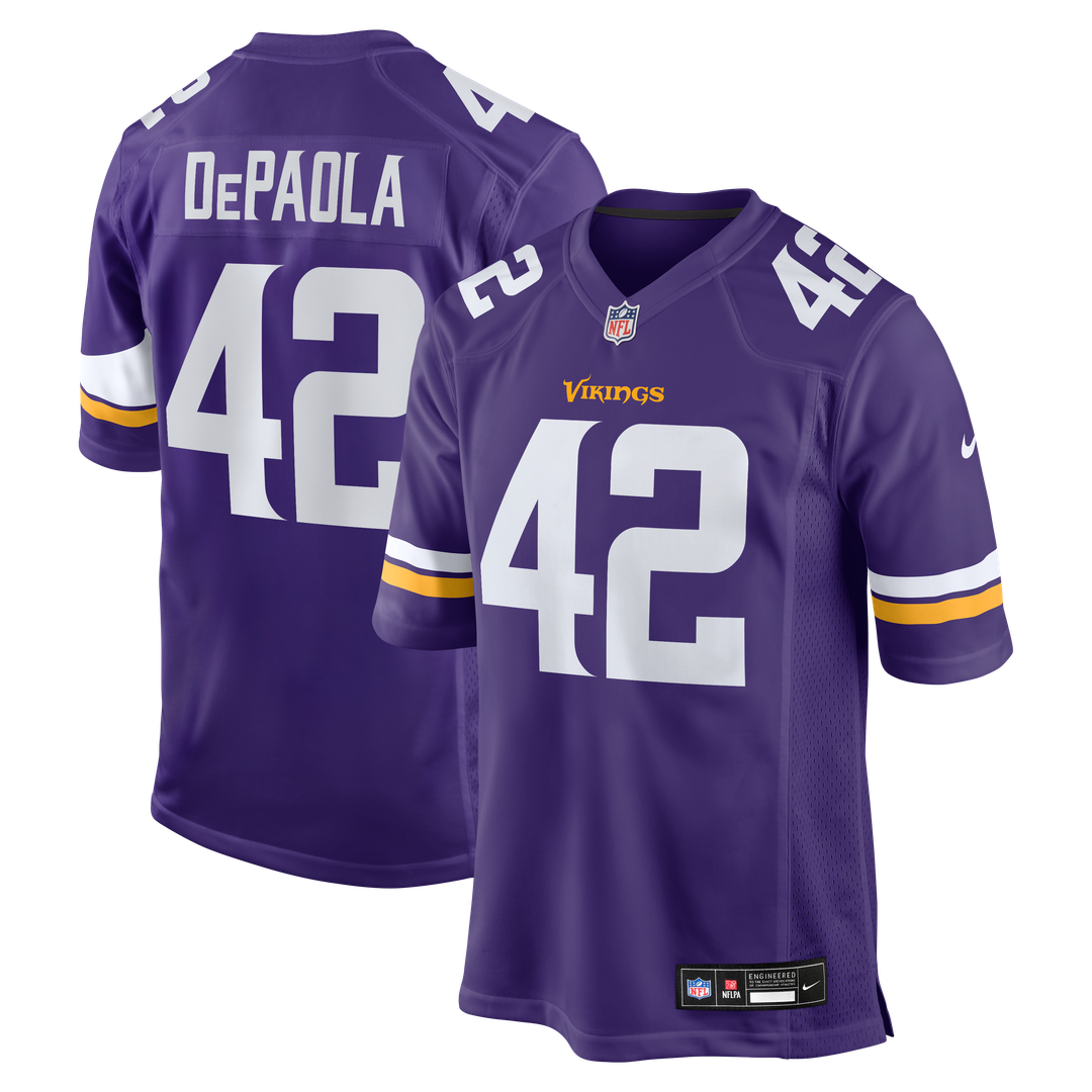 Men's Nike Minnesota Vikings Andrew DePaola Purple Game NFL Jersey